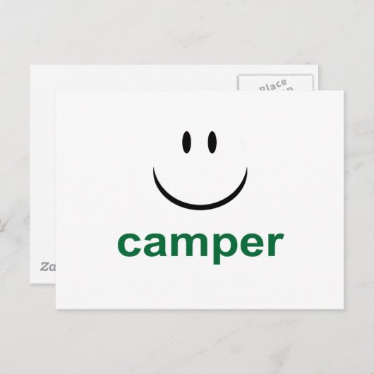 Happy Camper Briefkaart (Voorkant / Achterkant)