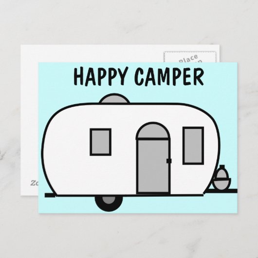 Happy Camper Briefkaart (Voorkant / Achterkant)