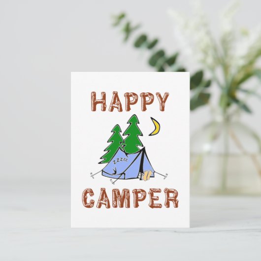 HAPPY CAMPER BRIEFKAART (Staand voorkant)