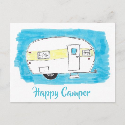 Happy Camper Briefkaart (Voorkant)