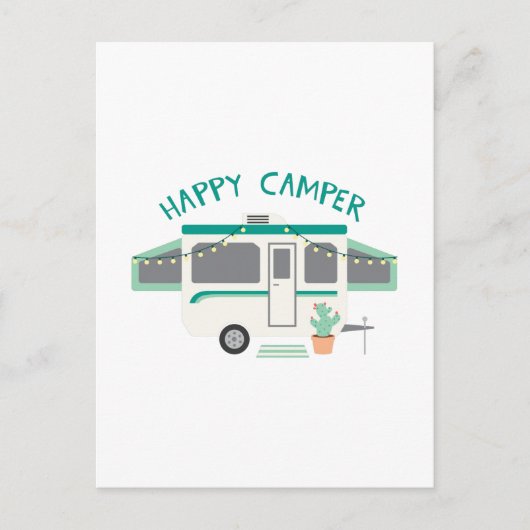 Happy Camper Briefkaart (Voorkant)