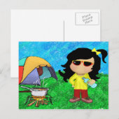 Happy Camper Briefkaart (Voorkant / Achterkant)