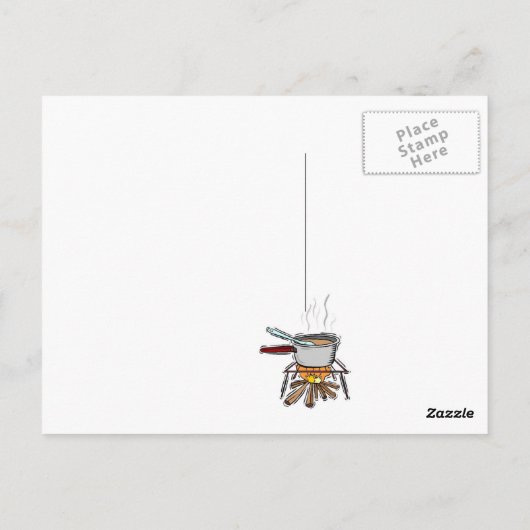 Happy Camper Briefkaart (Achterkant)