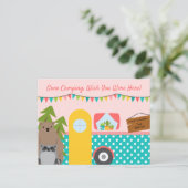 Happy Camper Briefkaart (Staand voorkant)