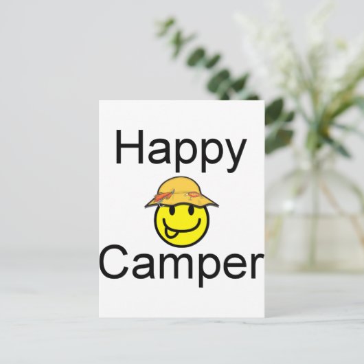 Happy Camper Briefkaart (Staand voorkant)