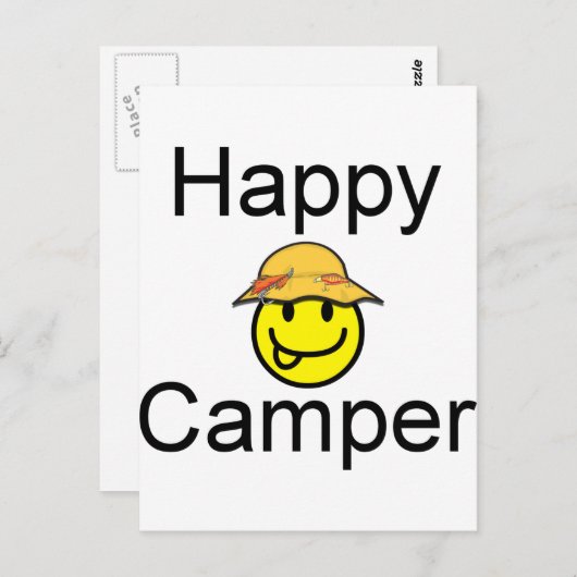 Happy Camper Briefkaart (Voorkant / Achterkant)
