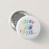 Happy Camper Bright Badge Ronde Button 3,2 Cm (Voorkant /achterkant)