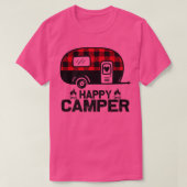 Happy Camper Buffalo Funny Matching Campin T-shirt (Design voorkant)