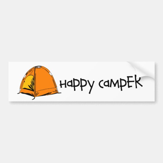 Happy Camper Bumpersticker (Voorkant)