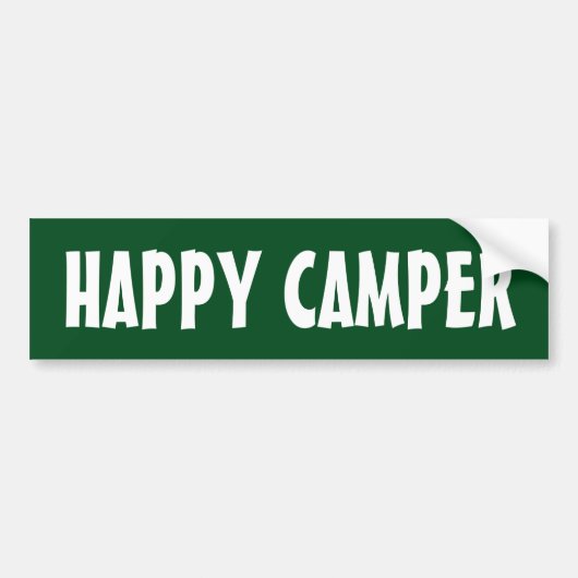 HAPPY CAMPER-bumpersticker voor auto RV of aanhang Bumpersticker (Voorkant)