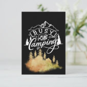 Happy Camper Busy Camping Bedankkaart (Staand voorkant)