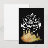 Happy Camper Busy Camping Bedankkaart (Voorkant / Achterkant)