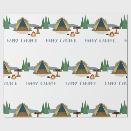 Happy Camper Cadeaupapier (Vlak)