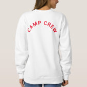 Happy Camper Camp Crew Retro Rood Wit Trui (Achterkant)