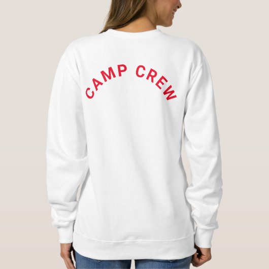 Happy Camper Camp Crew Retro Rood Wit Trui (Achterkant)