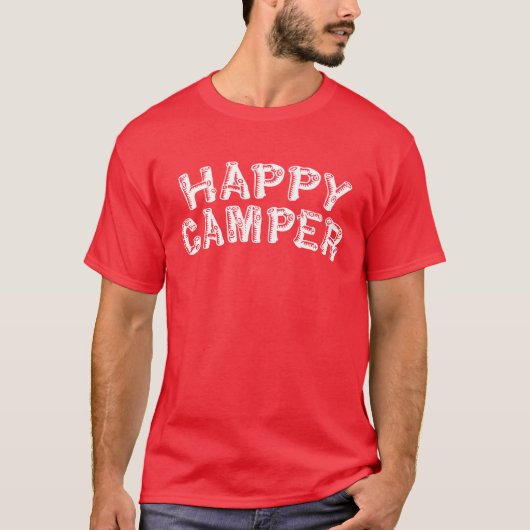 Happy Camper Camp Shirt Gift (Voorkant)