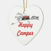 Happy Camper | Campagne RV in ruste Keramisch Ornament (Links)