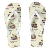 Happy Camper  Camper RV Waterverf Teenslippers (Voetbed)