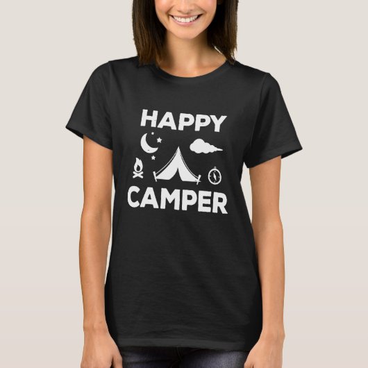 Happy Camper Camping 1 T-shirt (Voorkant)