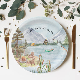Happy Camper | Camping Birthday Party Papieren Bordje
