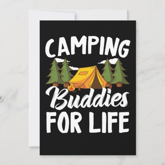 Happy Camper Camping Buddies For Life Bedankkaart (Voorkant)