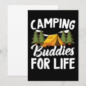 Happy Camper Camping Buddies For Life Bedankkaart (Voorkant / Achterkant)