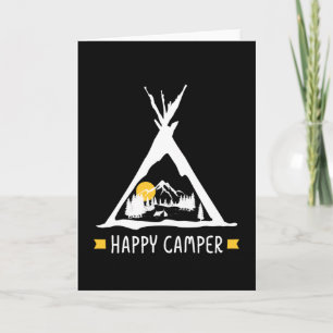 Happy Camper Camping Caravan Motorhome Gift Kaart