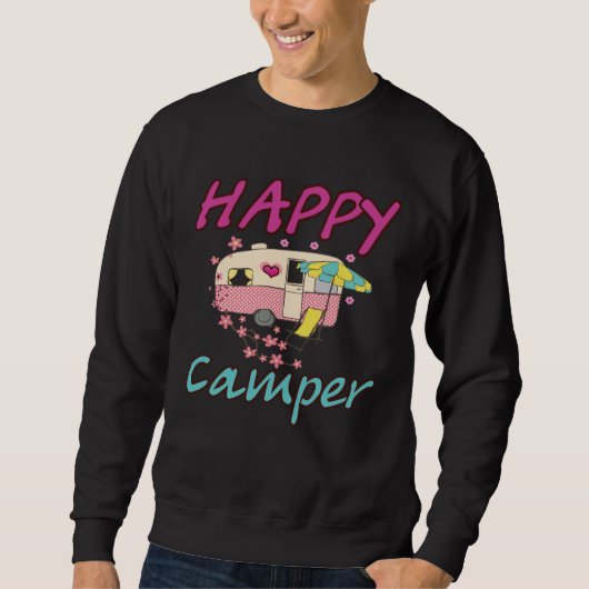 Happy Camper Camping  Couple Camp Vacation Trui (Voorkant)