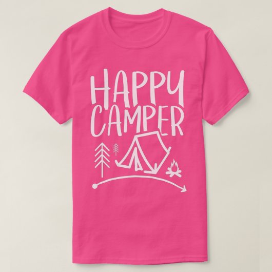 Happy Camper - Camping for Men, Women and Kinder   T-shirt (Design voorkant)