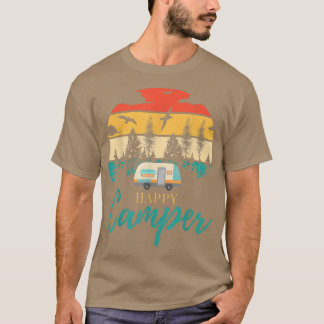 Happy Camper Camping Funny Camping Lovers Mannen W T-shirt