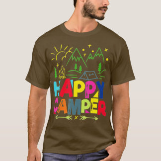 Happy Camper Camping Funny Gift Mannen Vrouwen Kin T-shirt