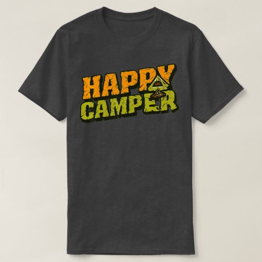 Happy Camper Camping Funny Gift Mannen Vrouwen Kin T-shirt (Design voorkant)