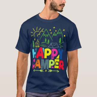 Happy Camper Camping Funny Gifts Mannen Vrouwen Ki T-shirt