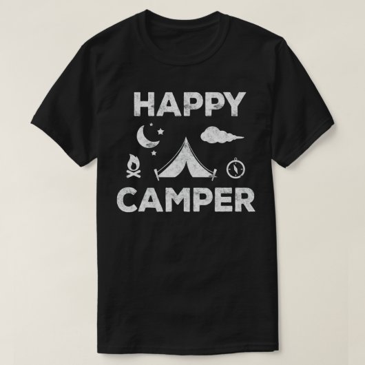 Happy Camper Camping Gift T-shirt (Design voorkant)