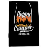Happy Camper Camping Hiking Travel Caravan Life Medium Cadeauzakje (Voorkant)