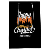 Happy Camper Camping Hiking Travel Caravan Life Medium Cadeauzakje (Achterkant)