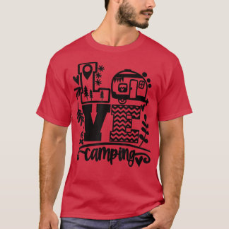 Happy Camper Camping Love Camping Life Funny Manne T-shirt