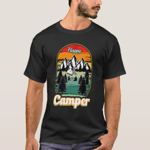 Happy Camper Camping Mannen Vrouwen Retro 70s 80s T-shirt