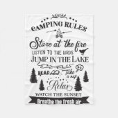 Happy Camper Camping Rules Fleece Deken (Voorkant)