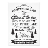 Happy Camper Camping Rules Foto Afdruk (Voorkant)