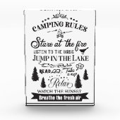Happy Camper Camping Rules Fotoblokken (Voorkant)