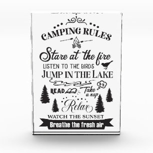 Happy Camper Camping Rules Fotoblokken
