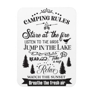 Happy Camper Camping Rules Magneet