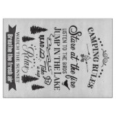 Happy Camper Camping Rules Snijplank (Voorkant)