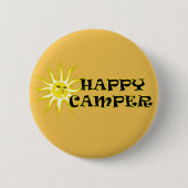 Happy Camper Camping Sunshine Button (Voorkant)