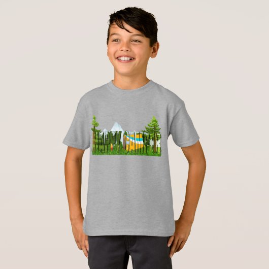 Happy Camper Camping T-shirt (Voorkant volledig)