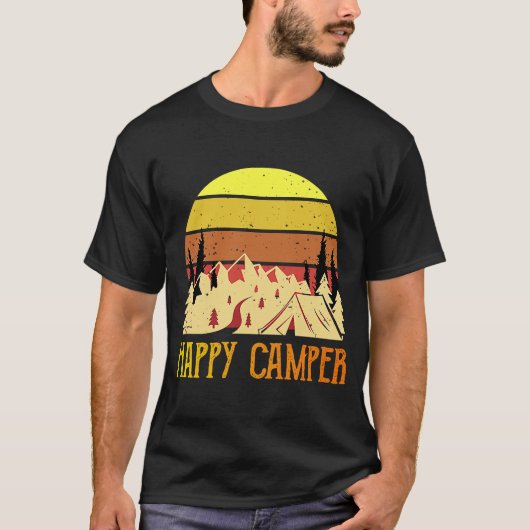 Happy Camper Camping T-shirt (Voorkant)