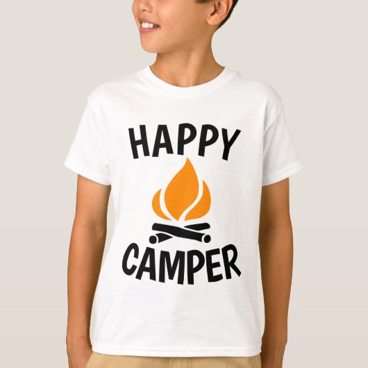 HAPPY CAMPER, Camping T-shirts (Voorkant)