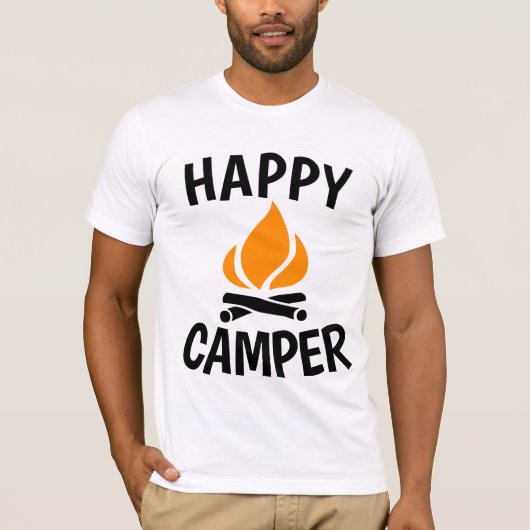 HAPPY CAMPER, Camping T-shirts (Voorkant)