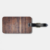 Happy Camper Camping Trailer Rustic Wood Bagagelabel (Achterkant horizontaal)